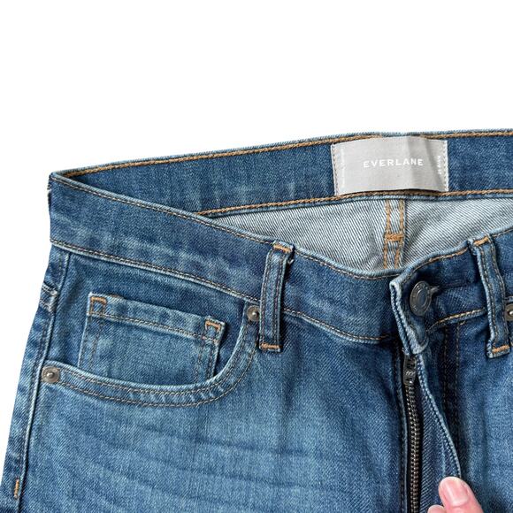 Everlane Mid-Rise Skinny Ankle Jean Mid Blue - Picture 4 of 9